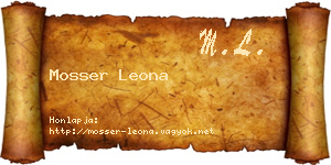 Mosser Leona névjegykártya